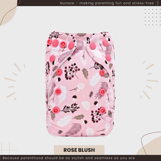 Newborn All-in-One Cloth Diaper with Sewn-In 4 Insert