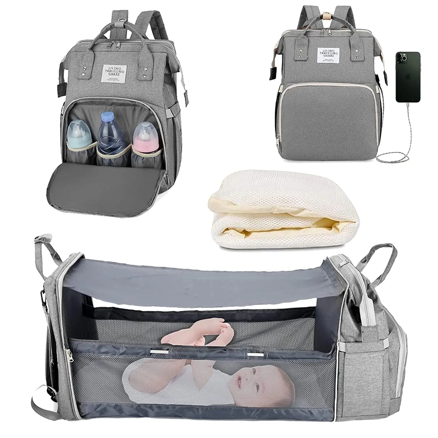 Nunaza 3-in-1 Diaper Bag Backpack – Where Style Meets Smart Parenting