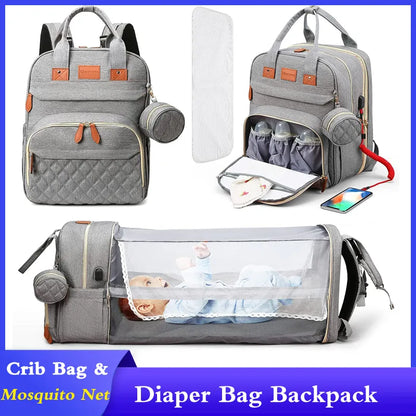 ​​​​​​​Nunaza 3-in-1 Diaper Bag Backpack – Where Style Meets Smart Parenting