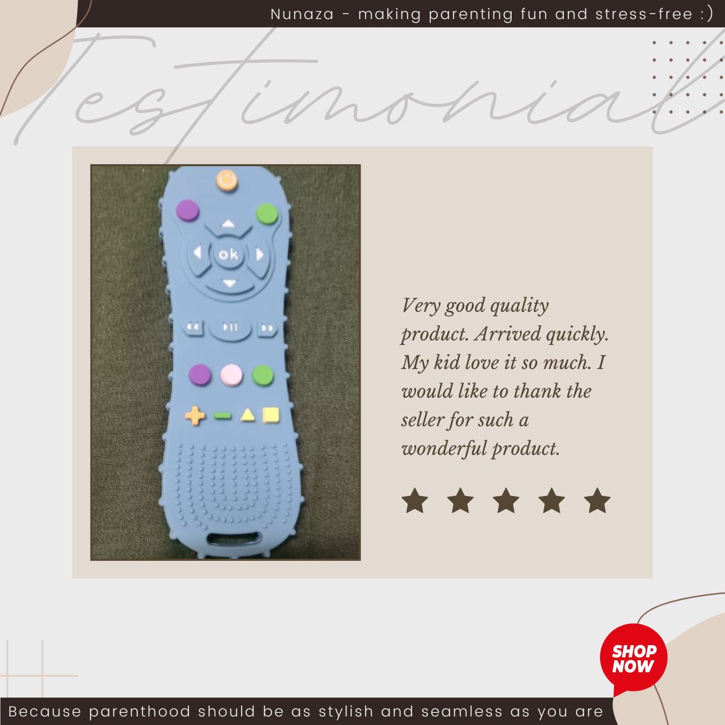 Baby Teething Remote –  Sensory Friendly