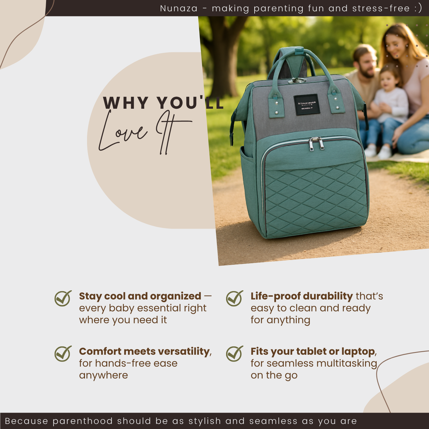 Babies Diaper Bag Backpack with USB Port