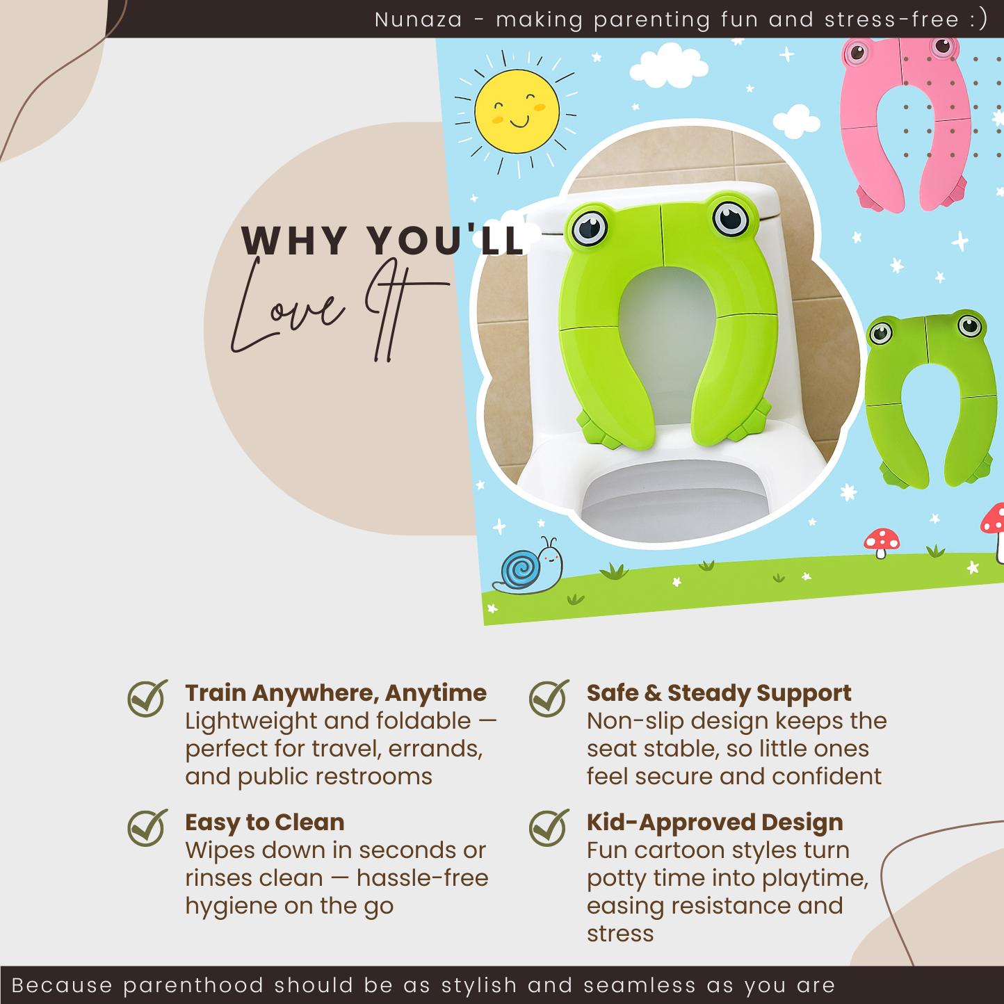 Portable Folding Toilet Seat for Toddlers