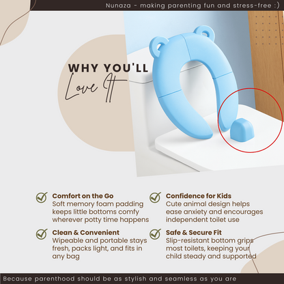 Portable Kids Toilet Seat – Soft, Travel-Friendly Cushion