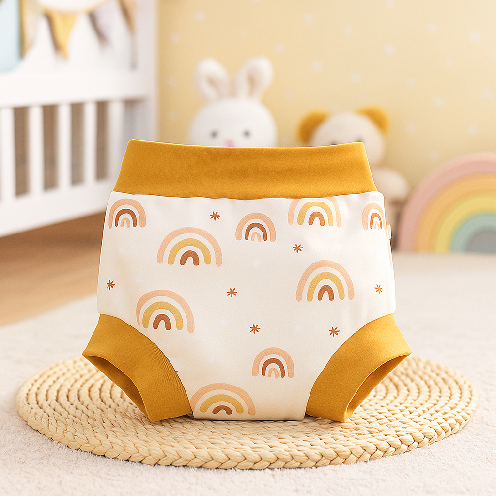 High-Waisted, Leak-Proof, Washable Baby Swim Diaper