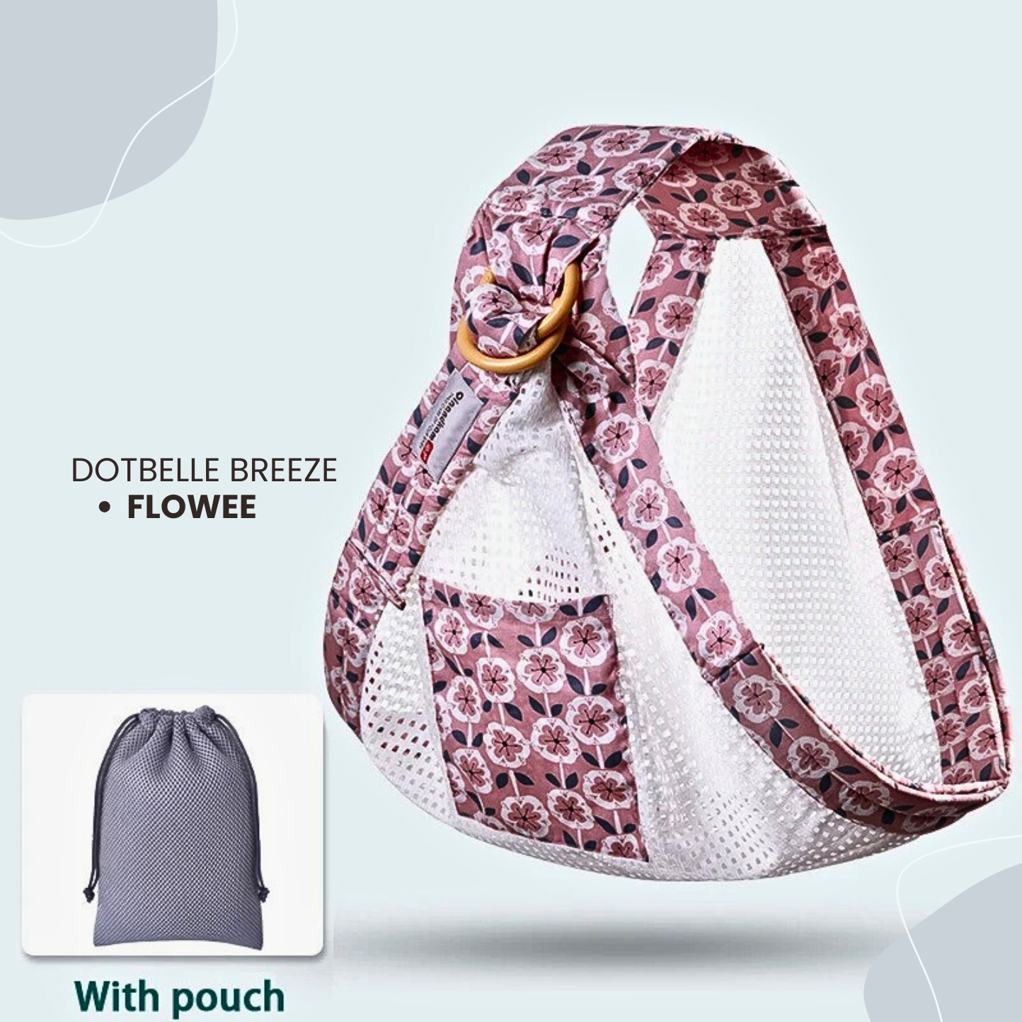 Baby Wrap Ring Sling & Nursing Cover – Breathable Cotton Mesh for Newborn to Toddler