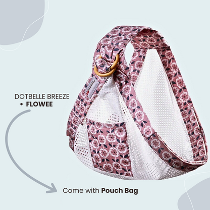 Baby Wrap Ring Sling & Nursing Cover – Breathable Cotton Mesh for Newborn to Toddler