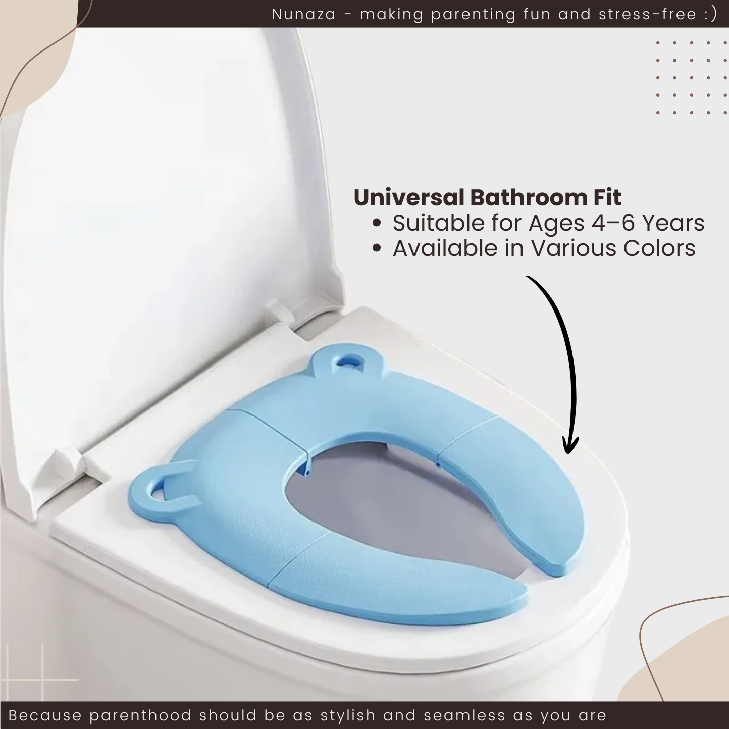 Portable Kids Toilet Seat – Soft, Travel-Friendly Cushion