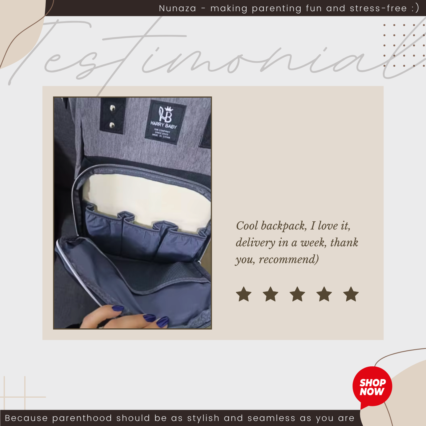 Babies Diaper Bag Backpack with USB Port