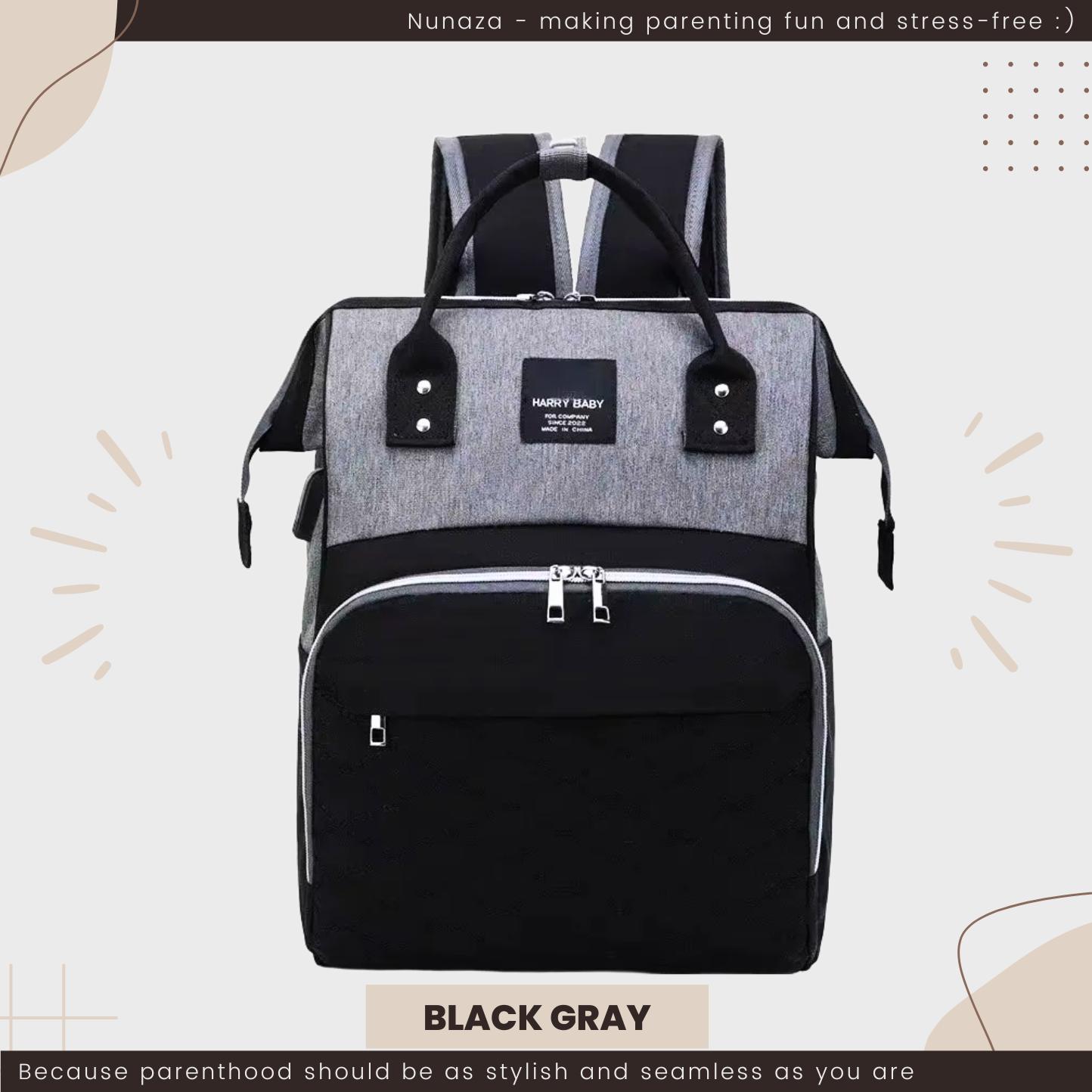 Babies Diaper Bag Backpack with USB Port