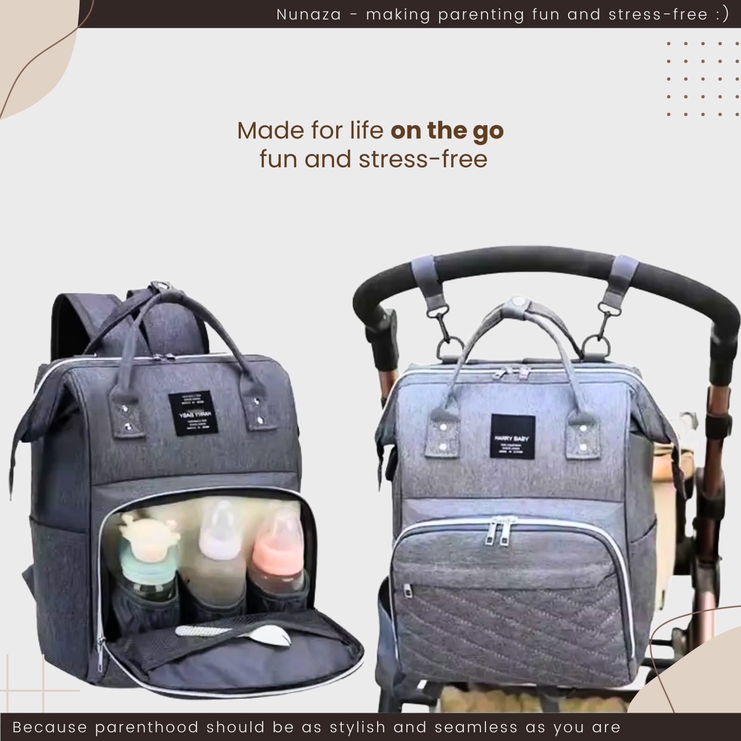 Babies Diaper Bag Backpack with USB Port