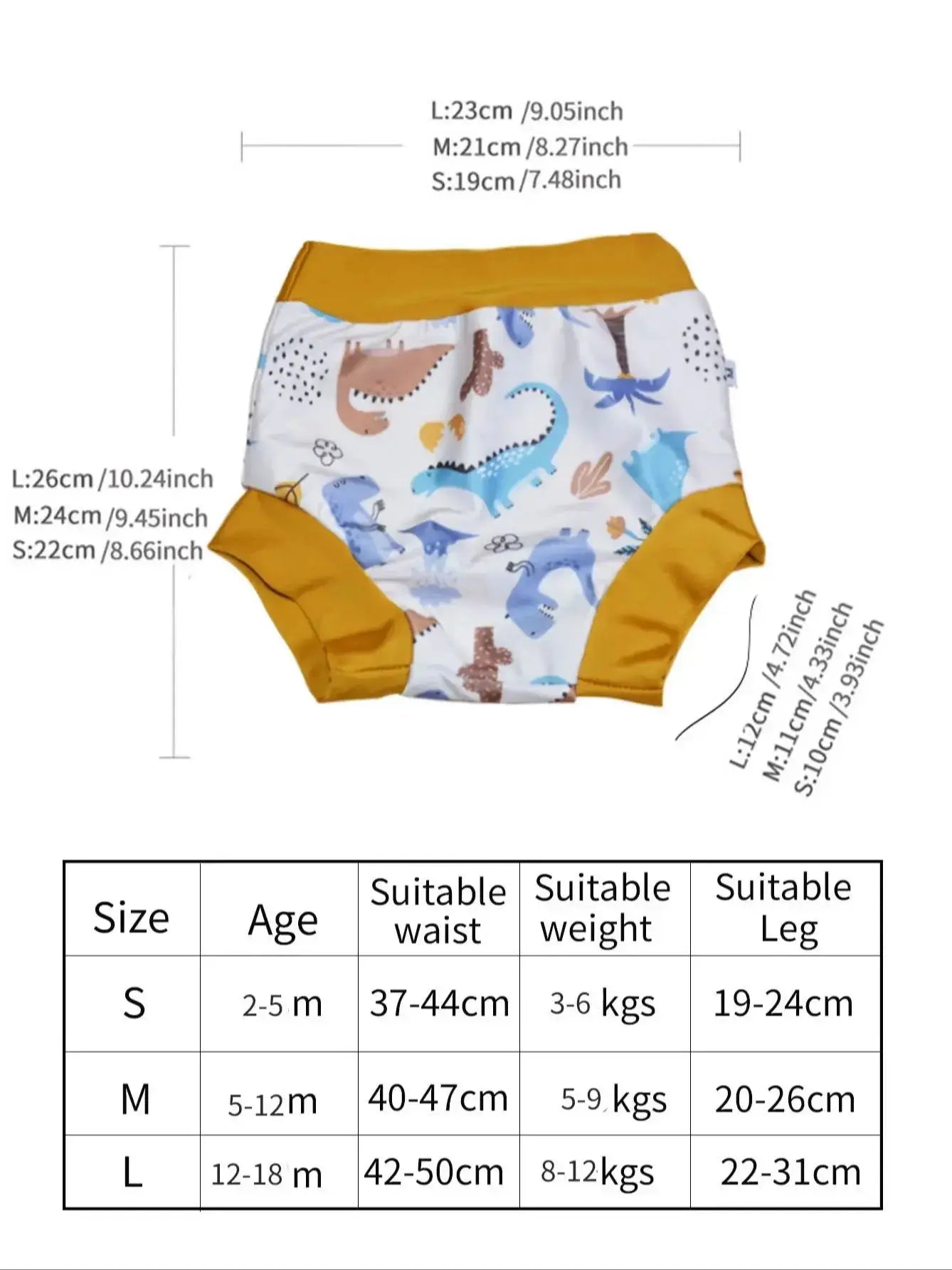 Eezkoala Leakproof High-Waist Washable Baby Swim Diaper