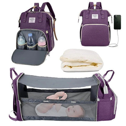​​​​​​​Nunaza 3-in-1 Diaper Bag Backpack – Where Style Meets Smart Parenting