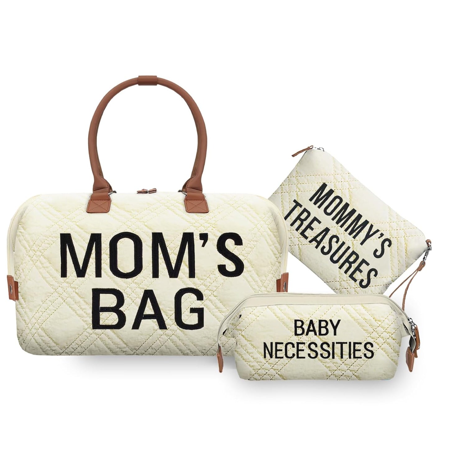 Nunaza ALL-IN-ONE 6pcs Large Diaper Bag Tote – Your Ultimate Travel Companion for Parenthood