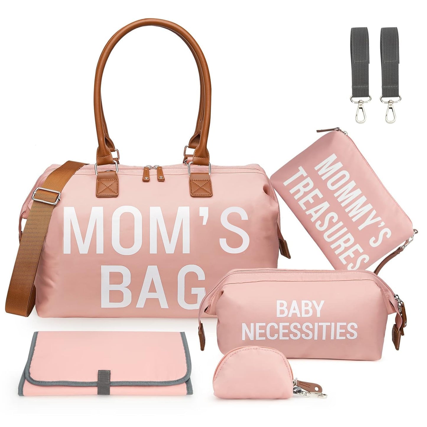 Nunaza ALL-IN-ONE 6pcs Large Diaper Bag Tote – Your Ultimate Travel Companion for Parenthood