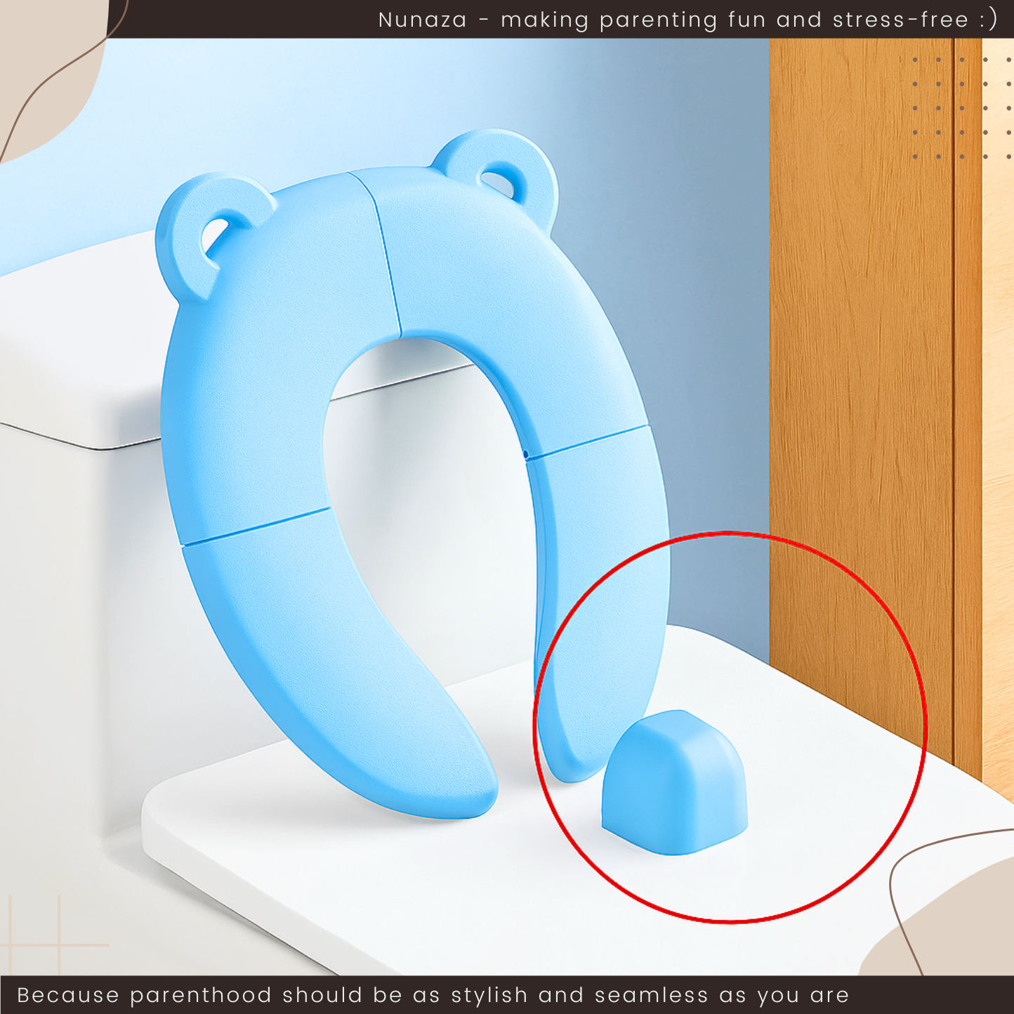 Portable Kids Toilet Seat – Soft, Travel-Friendly Cushion