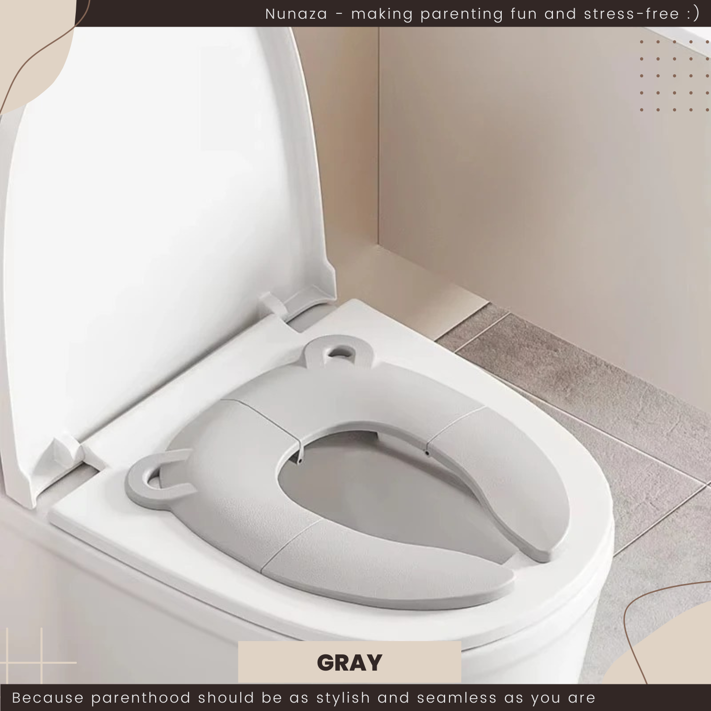 Portable Kids Toilet Seat – Soft, Travel-Friendly Cushion