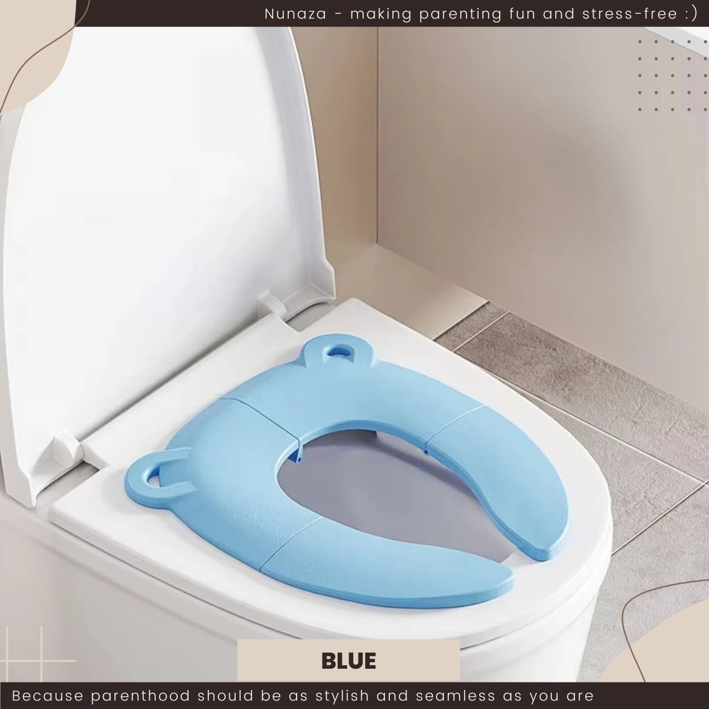 Portable Kids Toilet Seat – Soft, Travel-Friendly Cushion