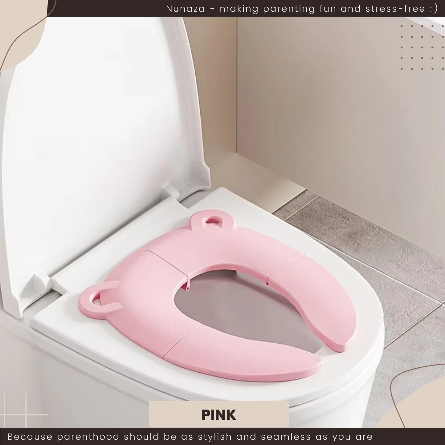 Portable Kids Toilet Seat – Soft, Travel-Friendly Cushion